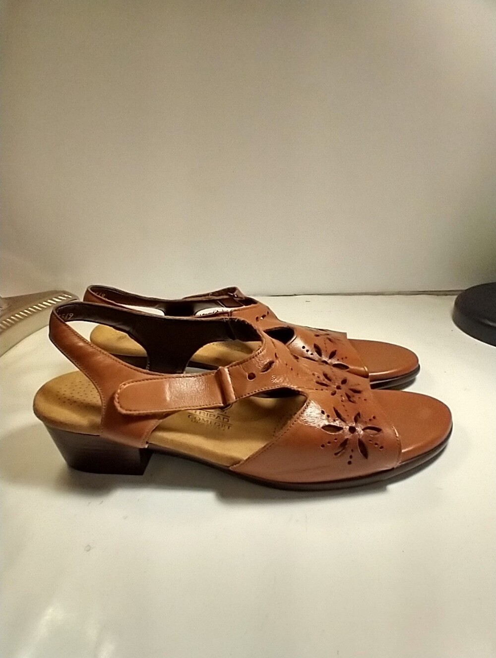 SAS Sunburst Tripad Comfort Chestnut Heel Strap Sandals Women's sz 11M. - Picture 2 of 10